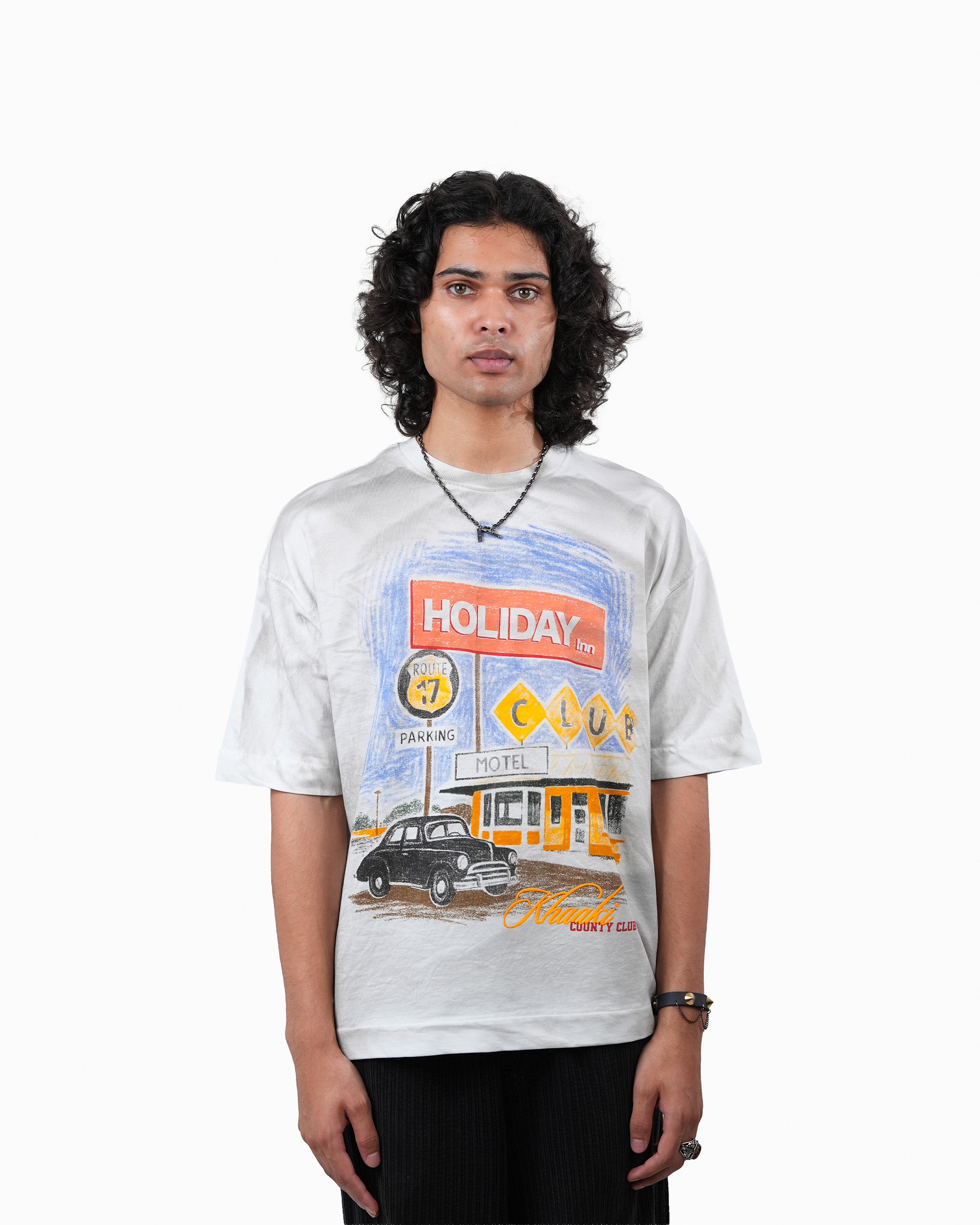 The Holiday Inn - Vintage Washed Oversized T-shirt – Khaaki