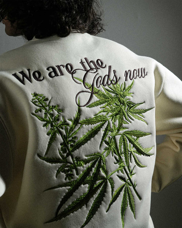 Diabolical - Off-White Embroidered Oversized Sweatshirt