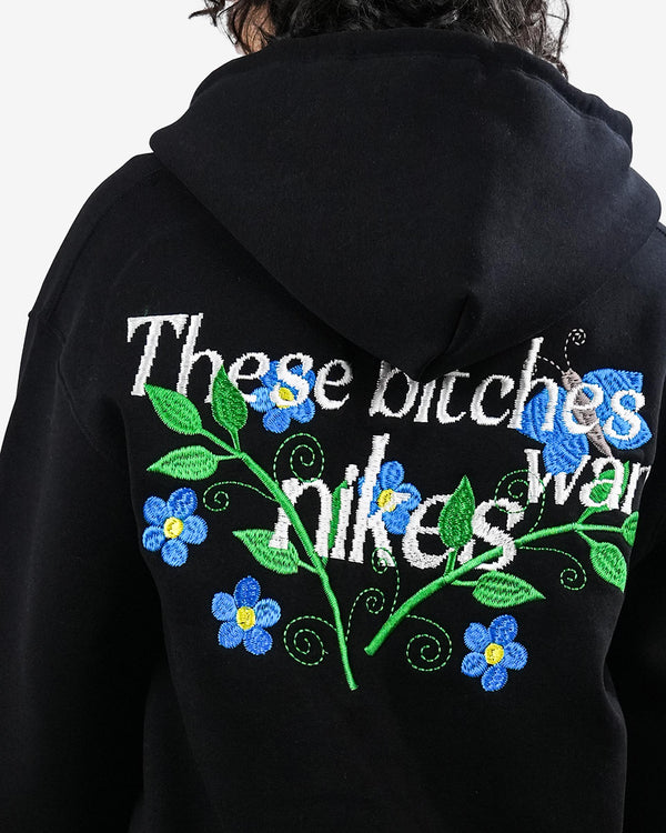 Bitch's Desire Hoodie - Black Oversized Zipper Hoodie