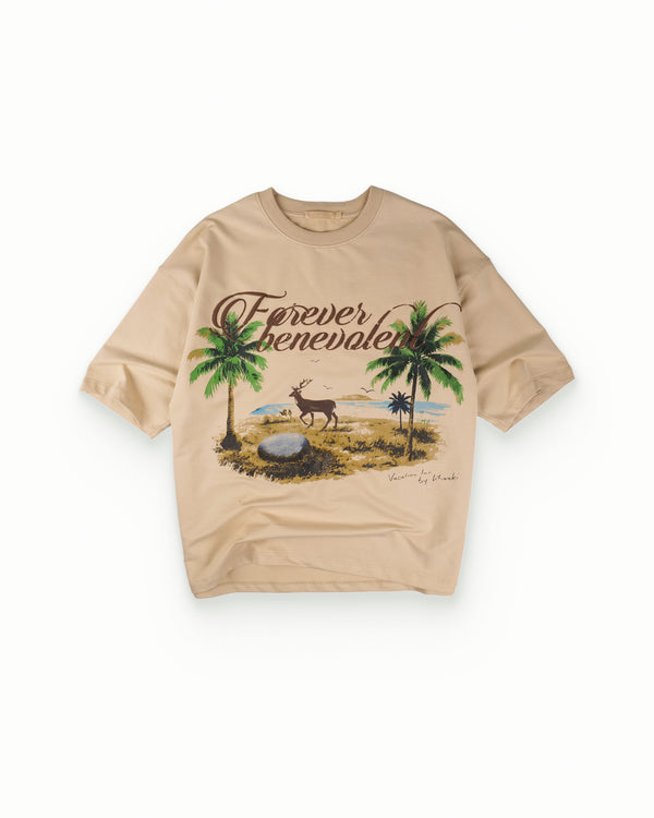 Forever Benevolent - Beige Oversized T-shirt