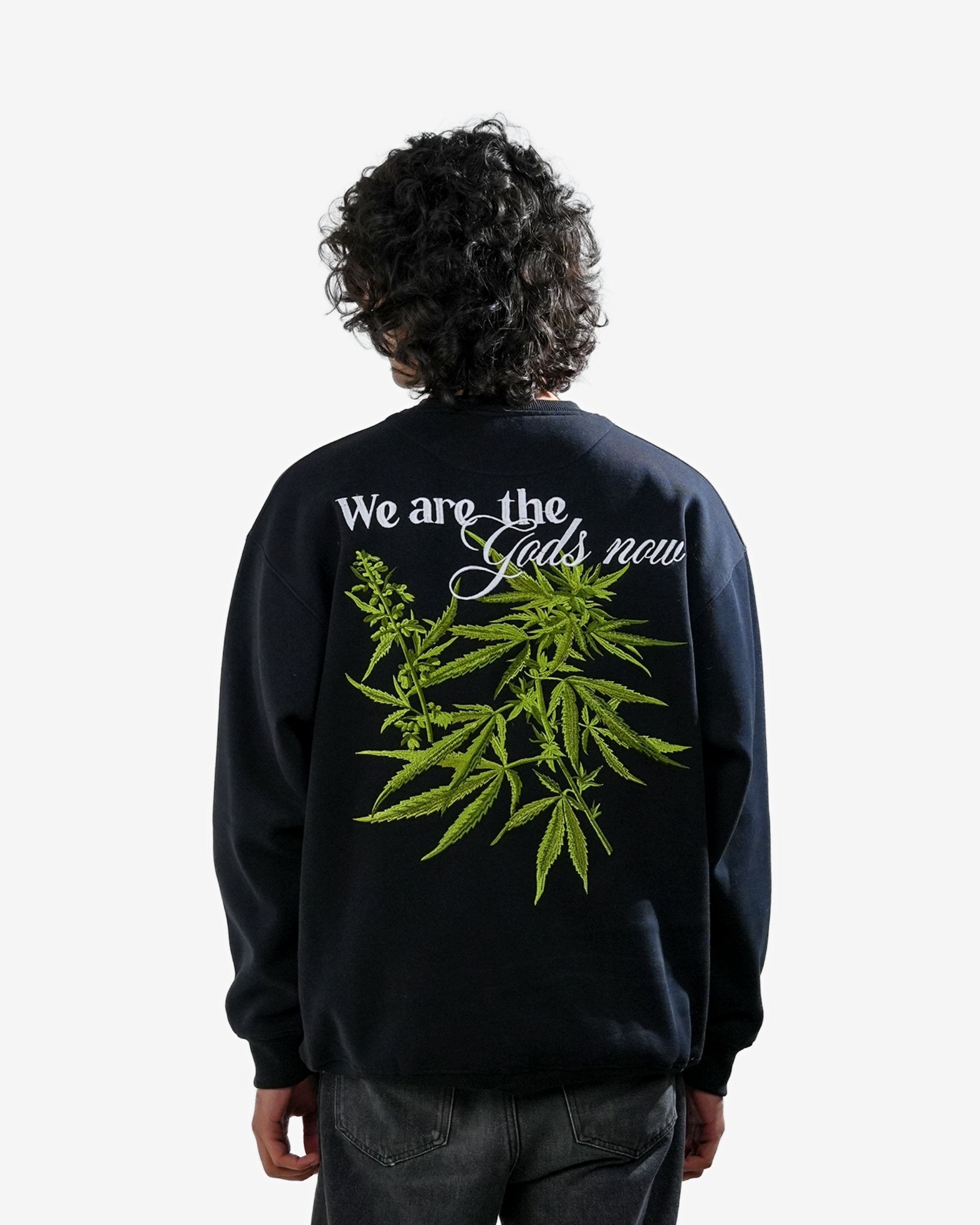 Diabolical - Black Embroidered Oversized Sweatshirt – Khaaki