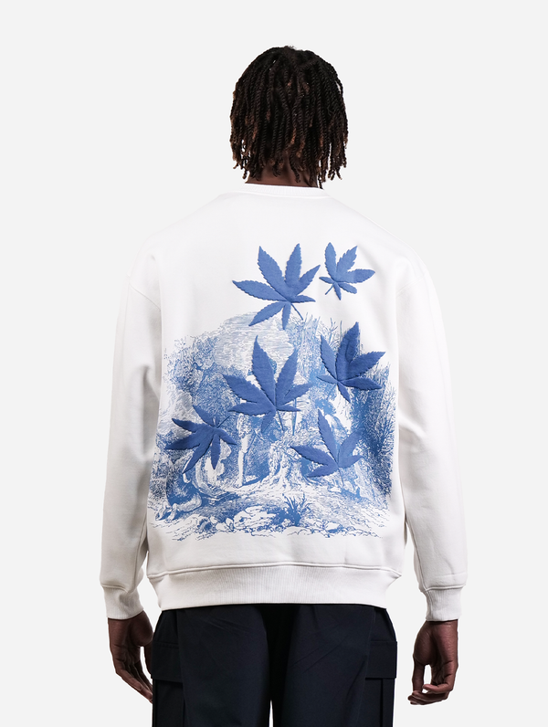 Mary Jane - White Graphic Printed Drop Shoulder Oversized Sweatshirt