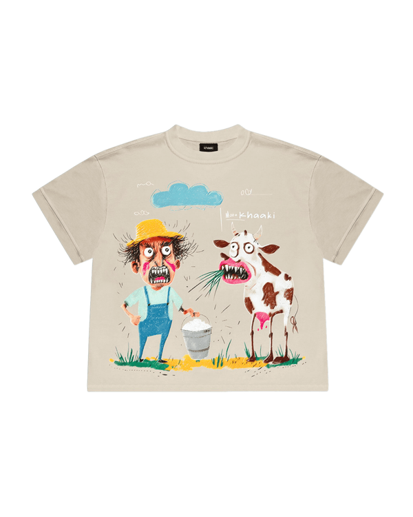 Organic Farms - Grey Oversized T-shirt