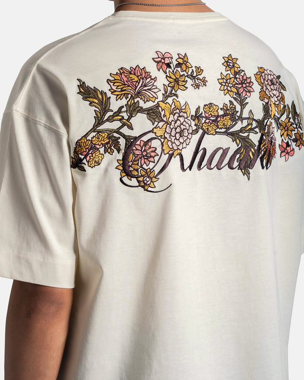 Fall For Me - Off-White Embroidered Oversized T-shirt